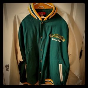 Green Bay Packers Leather/Wool XXL Varsity Jacket